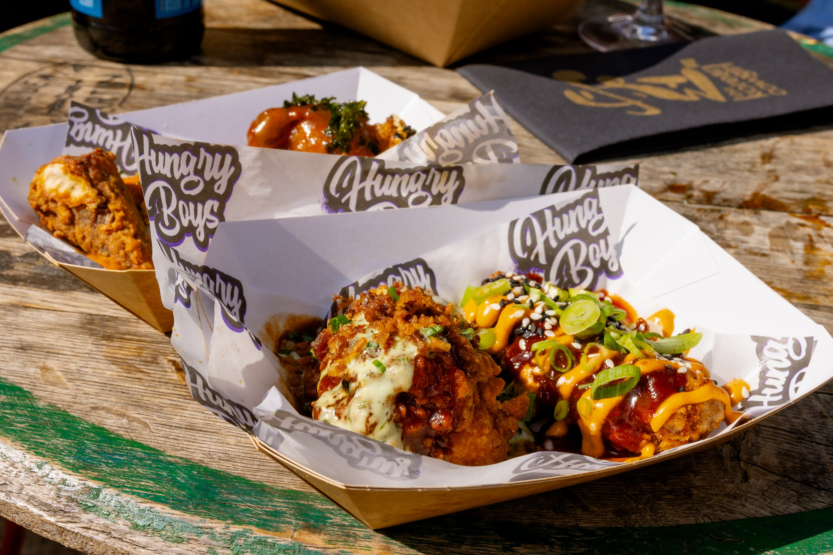 hungry boys' wings at wingjam, 40 wing flavours at wingjam chicken wing festival, uk's best chicken wing festival wingjam, top wing slingers at wingjam 